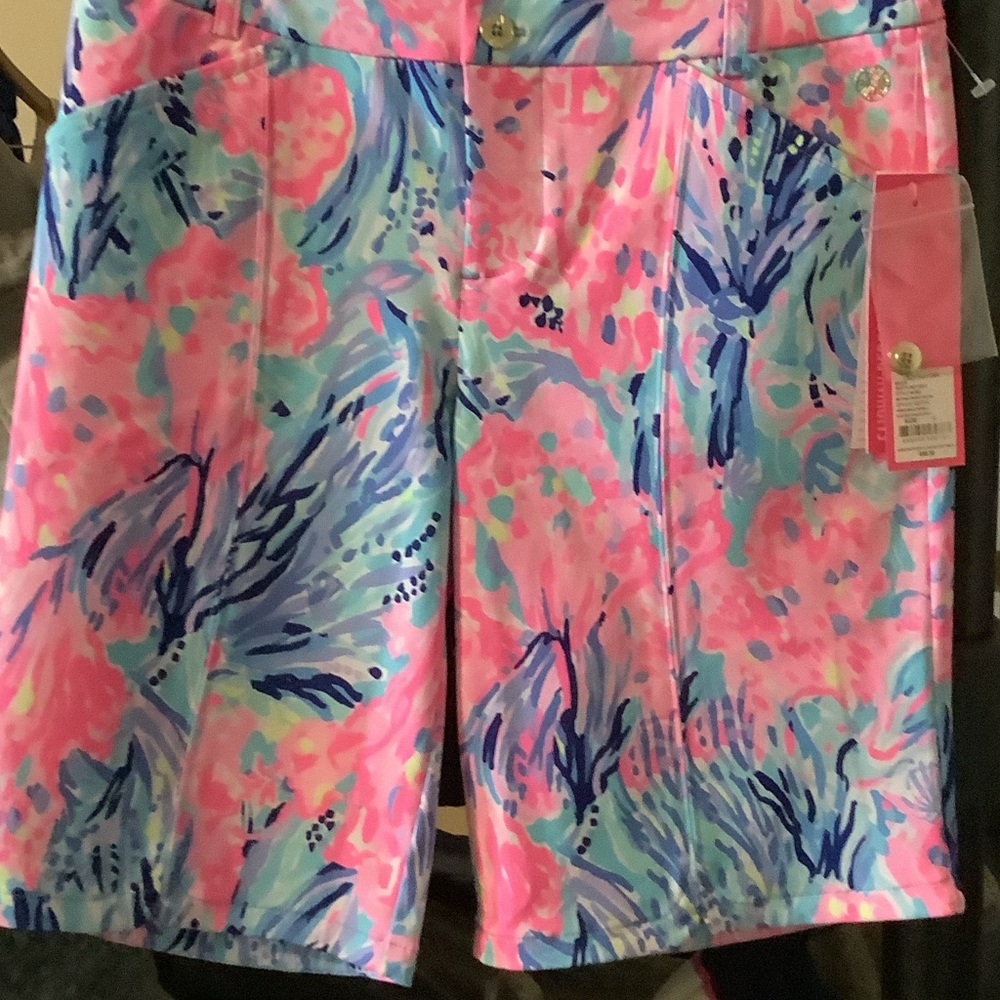 Lilly Pulitzer‎ LUXLETIC Bettina Short UPF 50+ Fan Sea Pants Golf Preppy